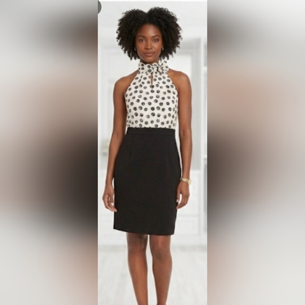 New York & Company Monochrome Patterned Dress size:16